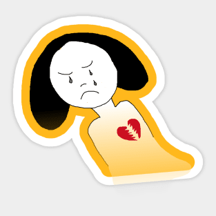 Heart broken Sticker